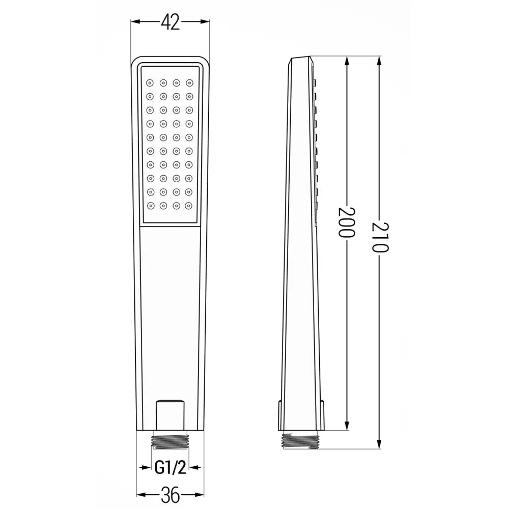 Mexen R-72 Dusjhåndtak 1-funksjon Krom - 79572
