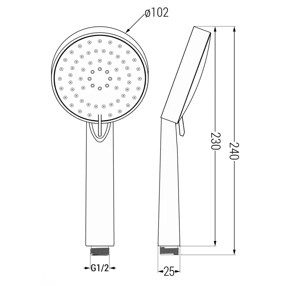 Mexen R-75 Dusjhåndtak 3-funksjon Krom - 79575