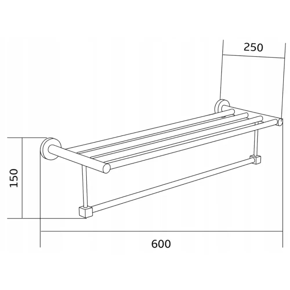Mexen Remo Håndklehylle Krom - 7050720