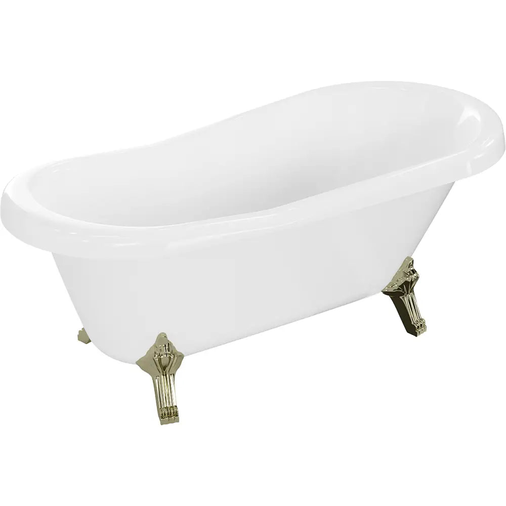 Mexen Retro Frittstående Badekar 150x73 Cm Hvit Gullføtter - 53251507300