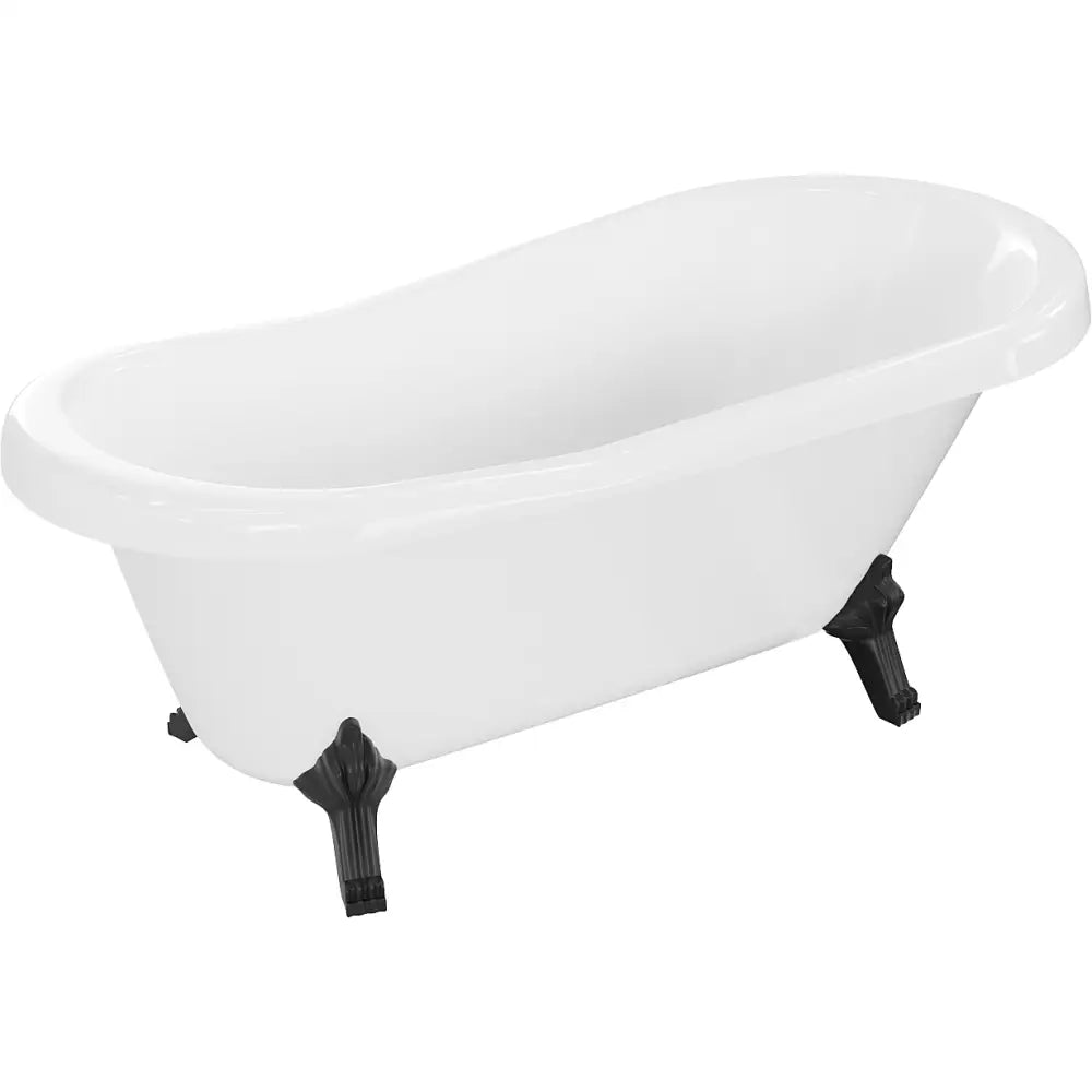 Mexen Retro Frittstående Badekar 150x73 Cm Hvit med Svarte Ben - 53251507300