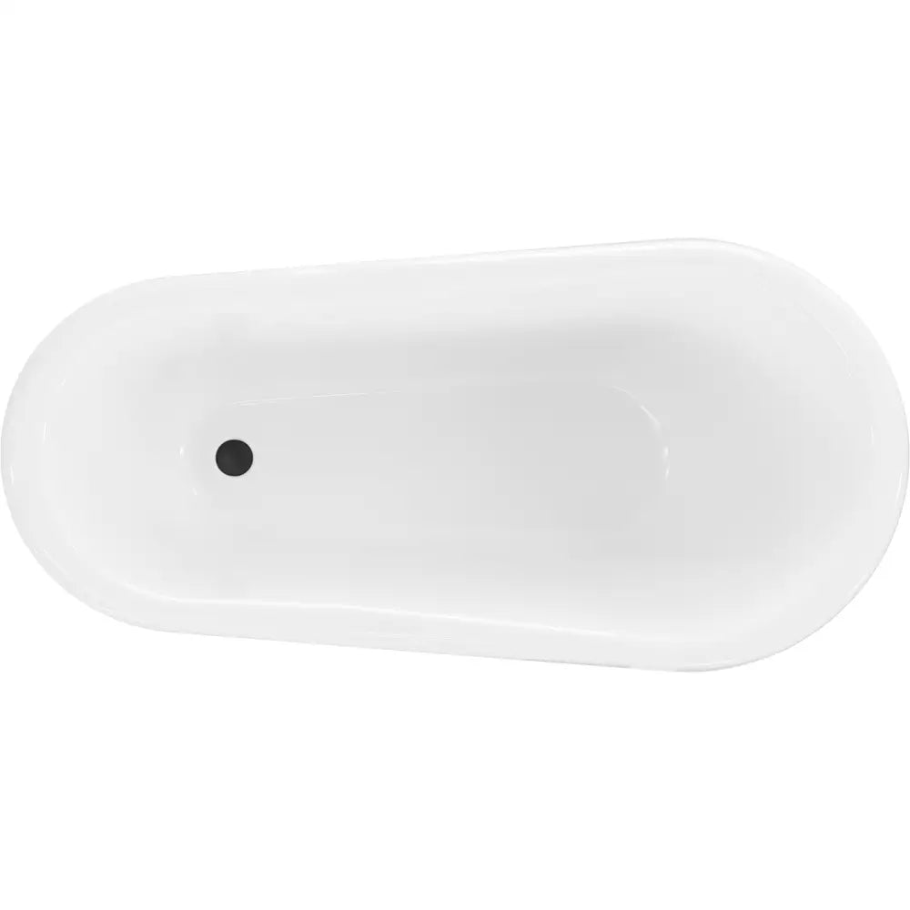 Mexen Retro Frittstående Badekar 150x73 Cm Hvit med Svarte Ben - 53251507300