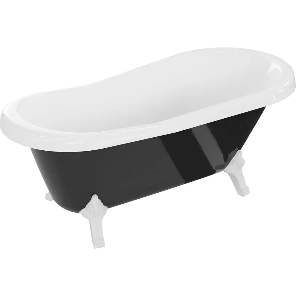 Mexen Retro Frittstående Badekar 150x73 Cm Hvit/svart Hvite Ben - 53251507375