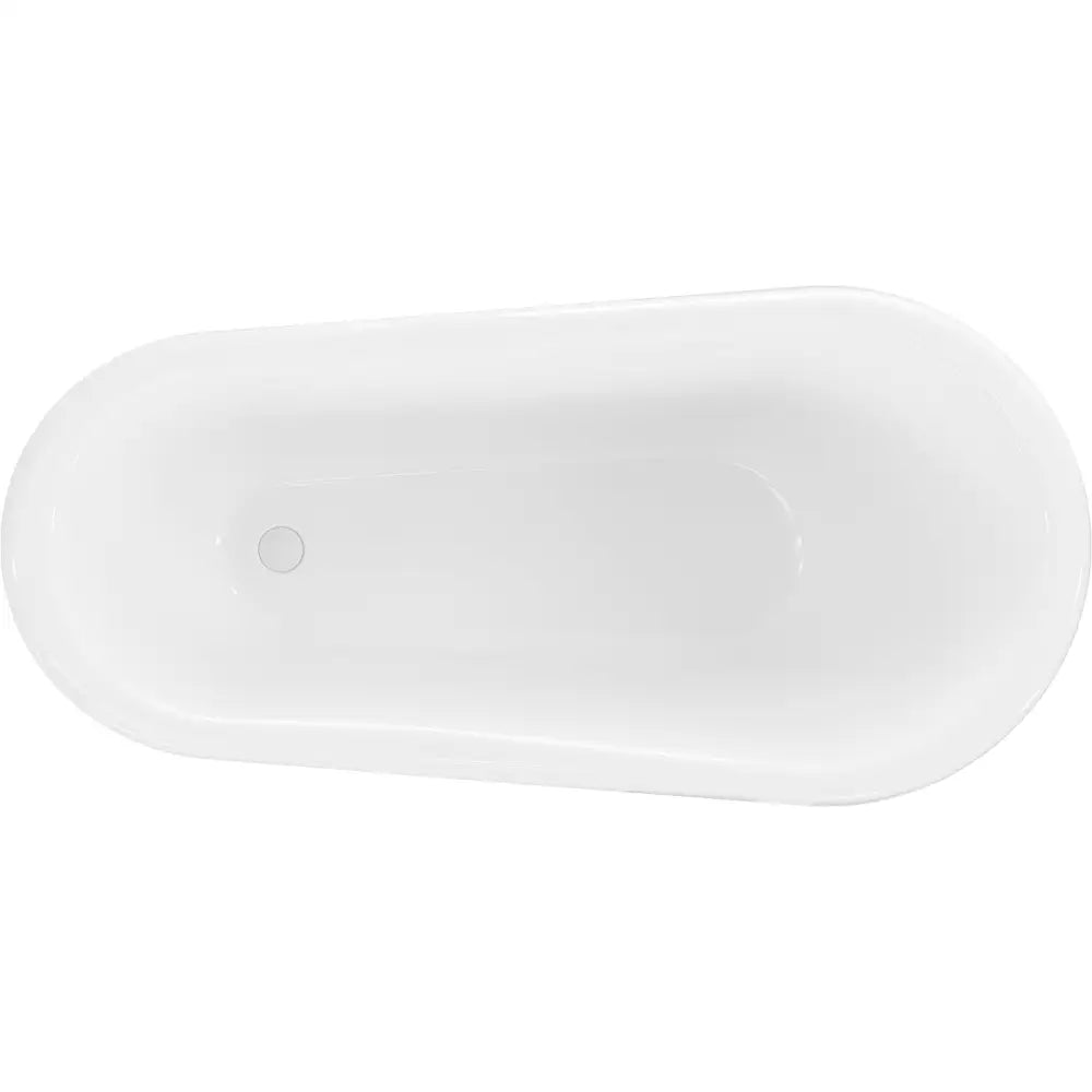 Mexen Retro Frittstående Badekar 150x73 Cm Hvit/svart Hvite Ben - 53251507375