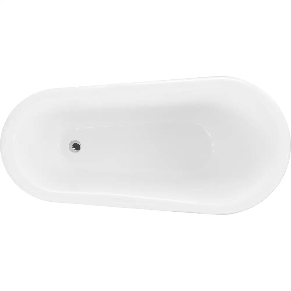 Mexen Retro Frittstående Badekar 150x73 Cm Hvit/svart Kromben - 53251507375