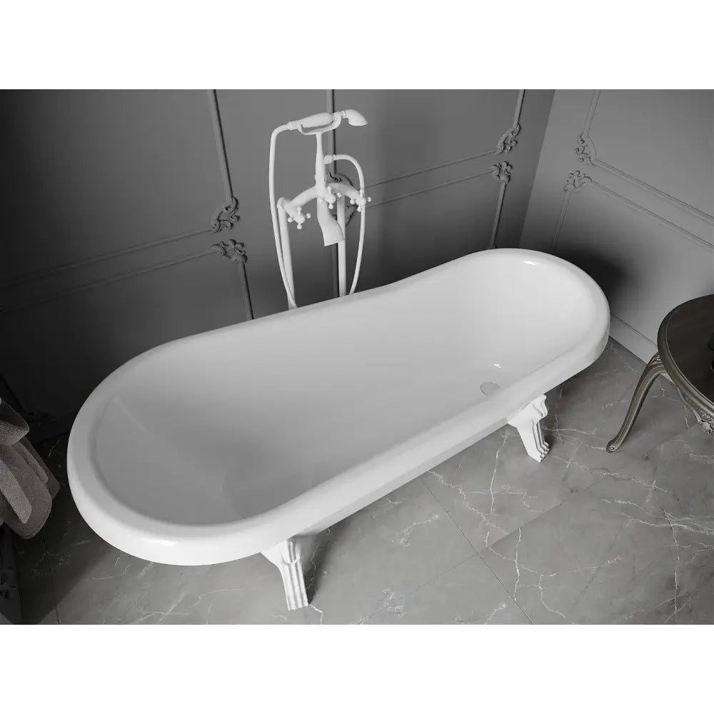 Mexen Retro Frittstående Badekar 170x75 Cm Hvit Hvite Ben - 53251707500