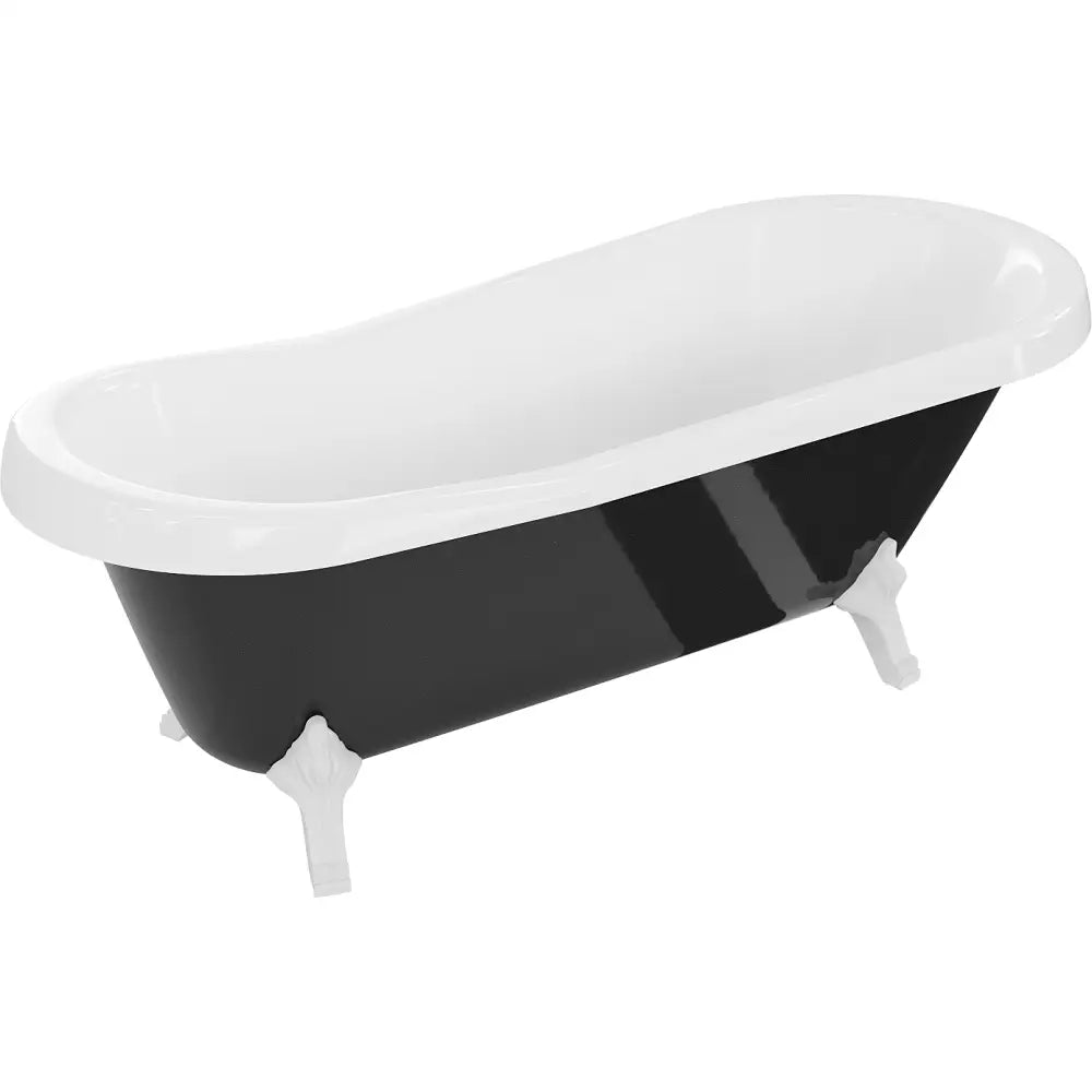Mexen Retro Frittstående Badekar 170x75 Cm Hvit/svart Hvite Ben - 53251707575