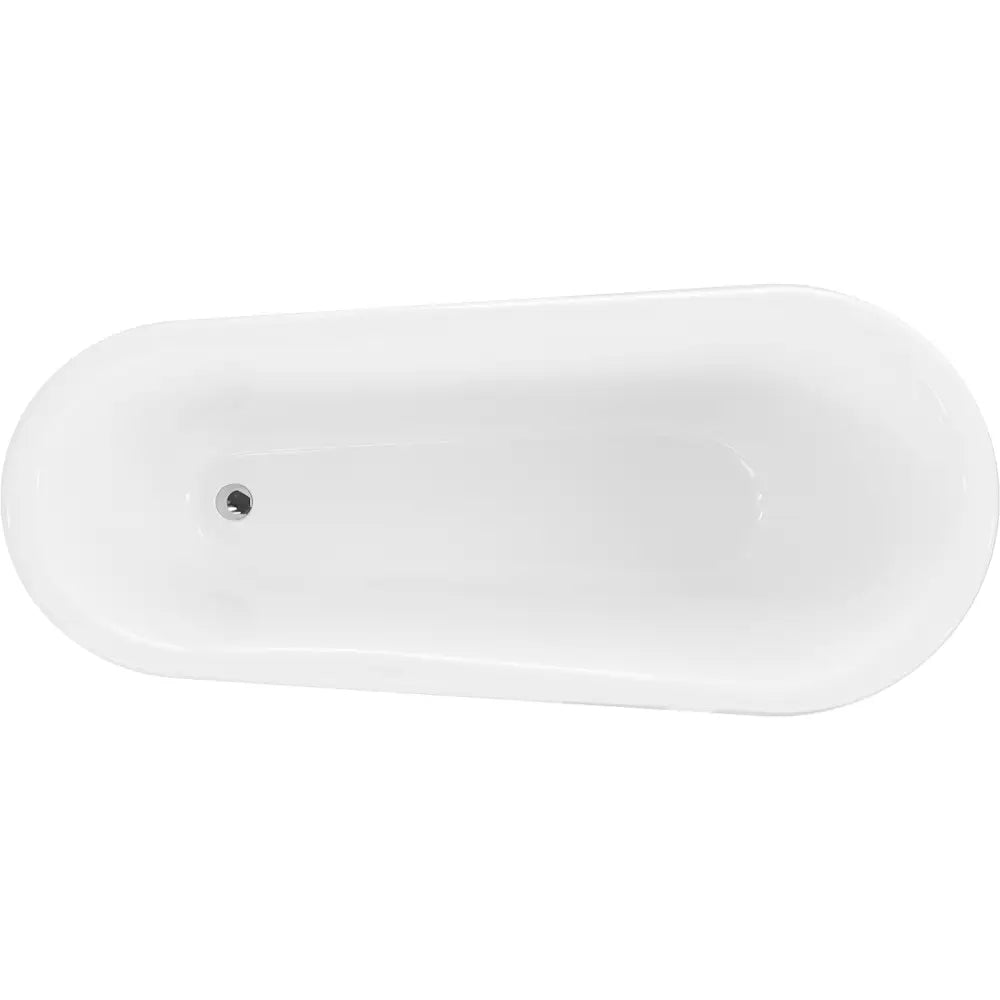 Mexen Retro Frittstående Badekar 170x75 Cm Hvit/svart Krom Ben - 53251707575