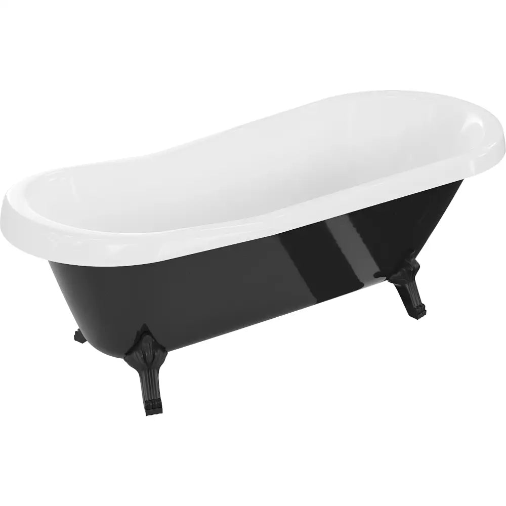 Mexen Retro Frittstående Badekar 170x75 Cm Hvit/svart Svarte Ben - 53251707575