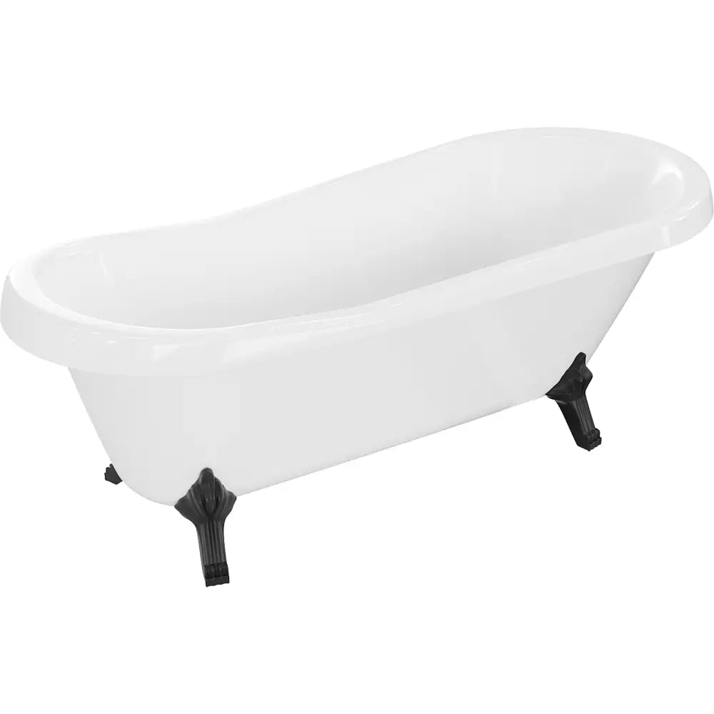Mexen Retro Frittstående Badekar 170x75 Cm Hvit Svarte Ben - 53251707500