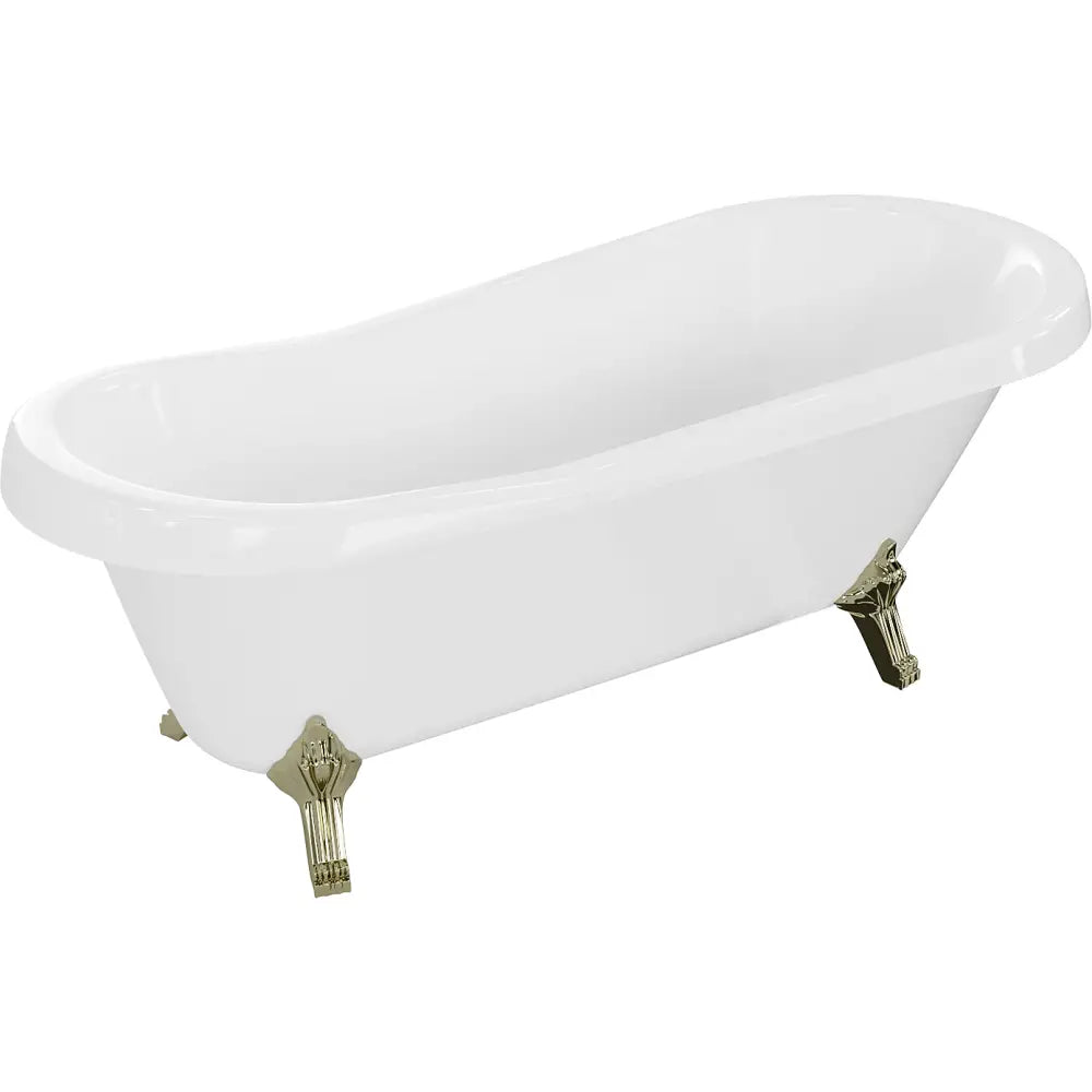 Mexen Retro Frittstående Badekar 170x75 Cm Hvitt Gylne Ben - 53251707500