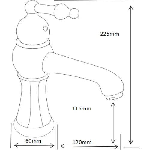 Mexen Retro Servantkran Svart - 73200-