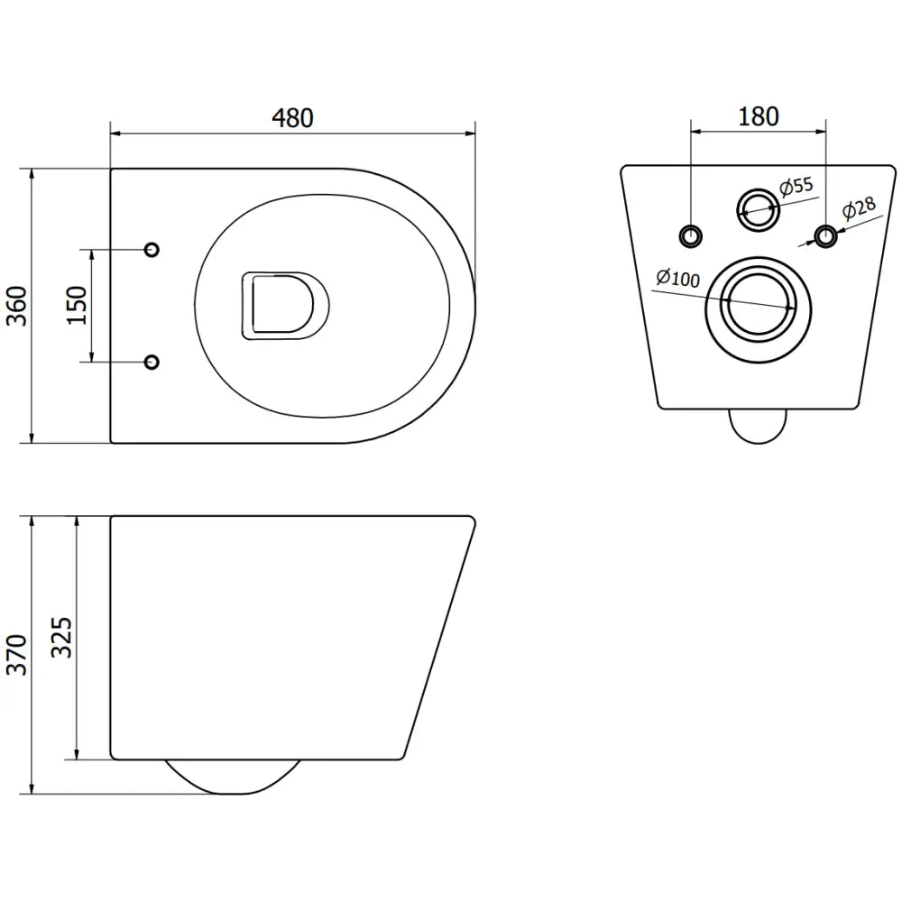 Mexen Rico Toalettskål Rimless med Soft-close Sete Slim Duroplast Matt Cappuccino