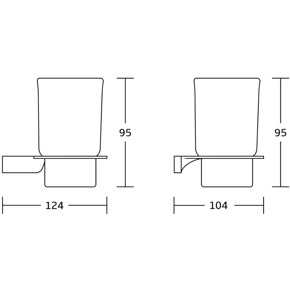 Mexen Rino Tannbørstekopp Svart - 7027038
