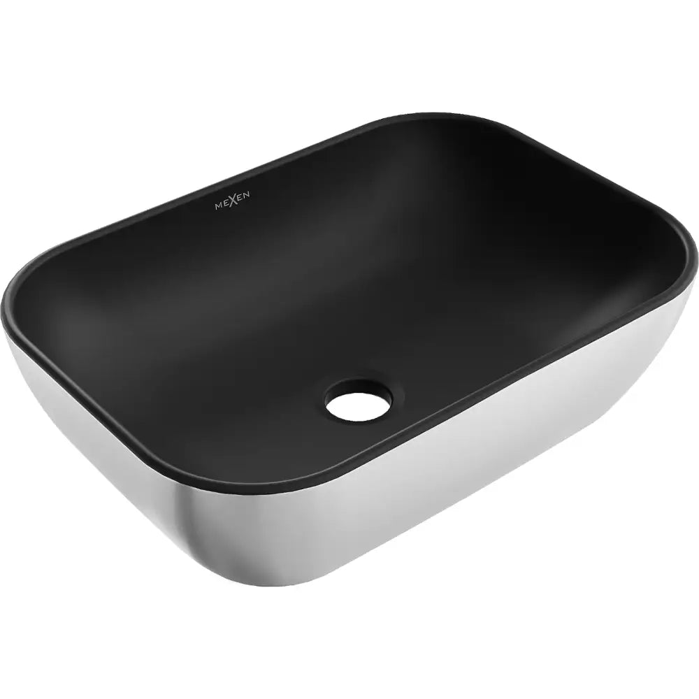 Mexen Rita Servant for Benkeplate 45x32 Cm Matt Svart/sølv