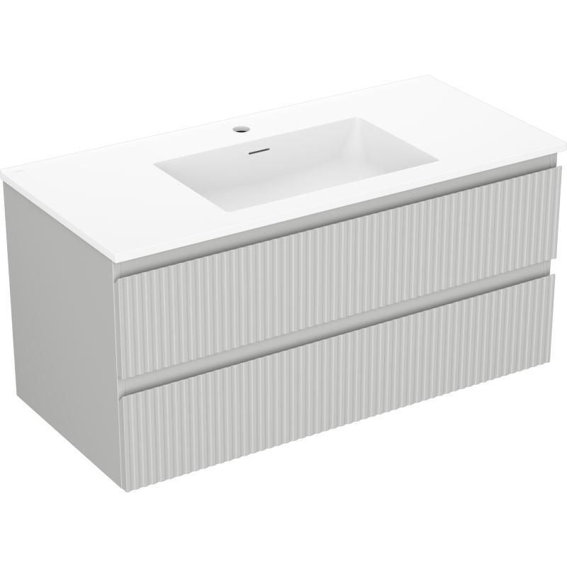 Servantskap med vask 100 cm grå matt Mexen Rivel/Otis – 91A20-10047-2-BFF62-W18M01