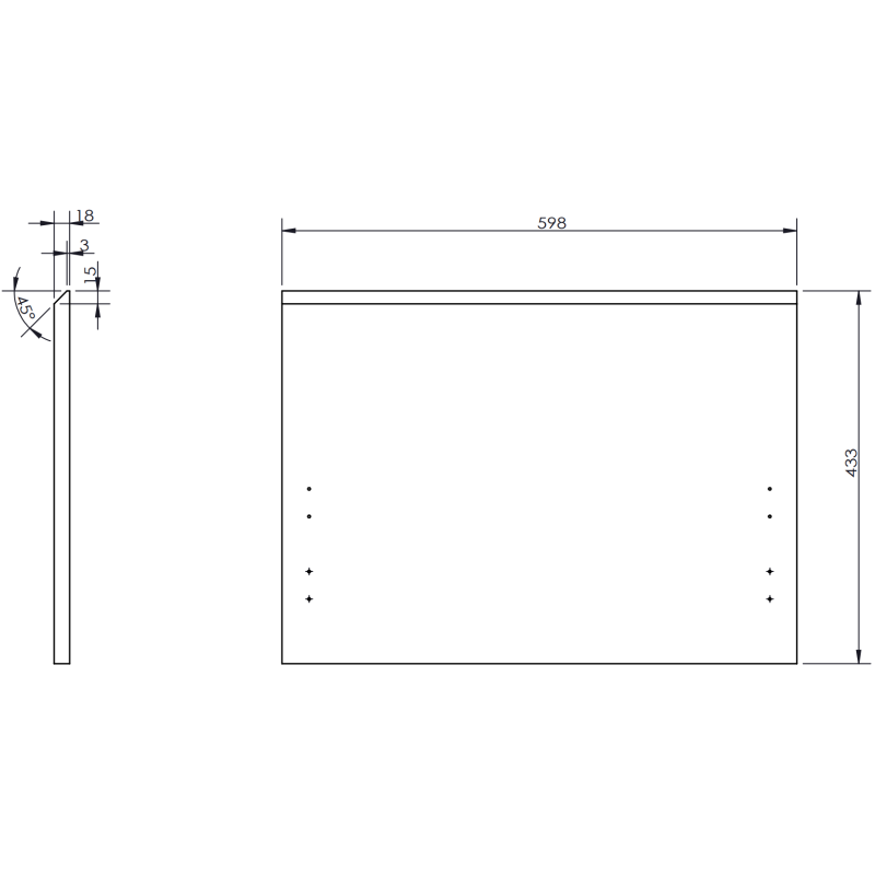 Servantskap med vask 100 cm svart matt Mexen Rivel Otis venstre – 91A23-10047-3-BBFF71-W18L71