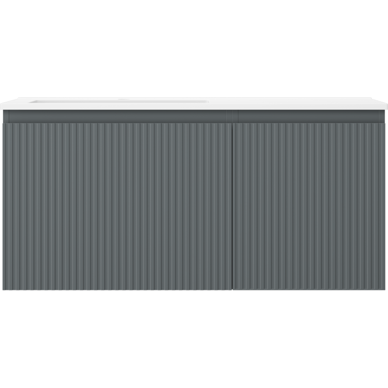 Servantskap med vask 100 cm grafitt/hvit Mexen Rivel Otis venstre – 91A23-10047-3-BBFF66-W18L01