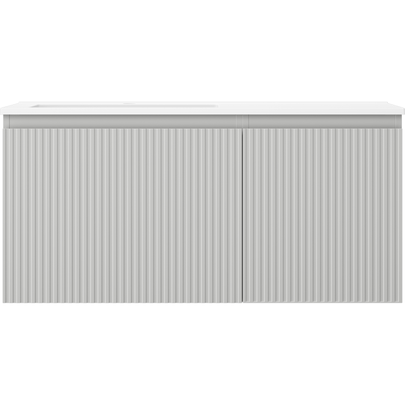 Servantskap med vask 100 cm grå/matt hvit Mexen Rivel Otis venstre – 91A23-10047-3-BBFF62-W18L01