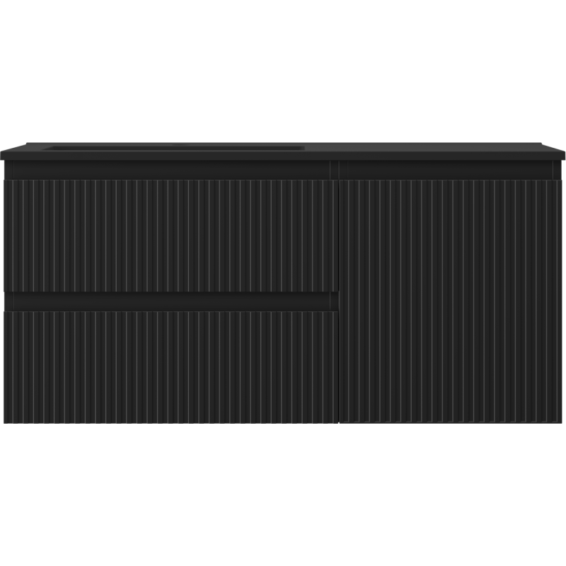 Servantskap med vask 100 cm svart matt Mexen Rivel Otis venstre – 91A23-10047-3-BBFFF71-W18L71