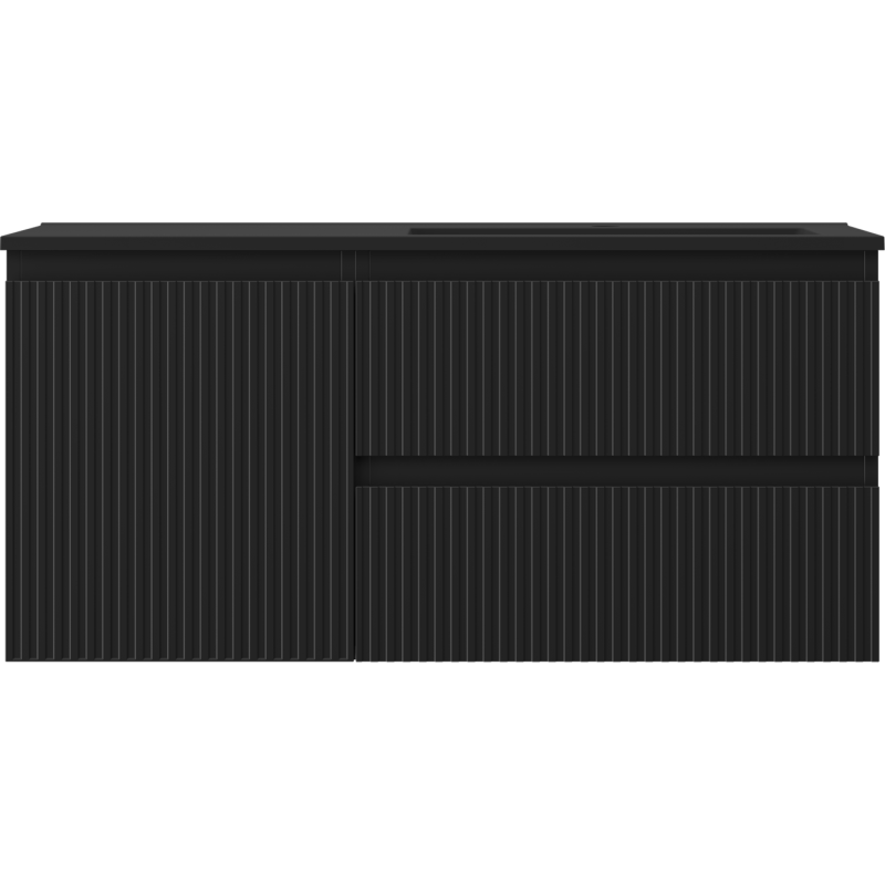 Servantskap med vask 100 cm svart matt Mexen Rivel høyre – 91A23-10047-3-BBFFF71-W18P71