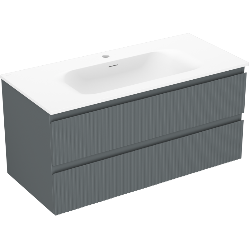 Servantskap med vask 100 cm Mexen Rivel grafitt/hvit matt – 91A20-10047-2-BFF66-W23M01