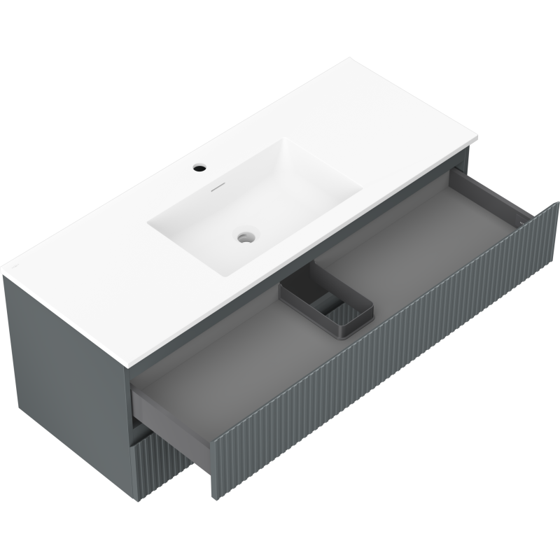 Servantskap med vask 120 cm Mexen Rivel, grafitt/hvit matt – 91A20-12047-2-BFF66-W18M01