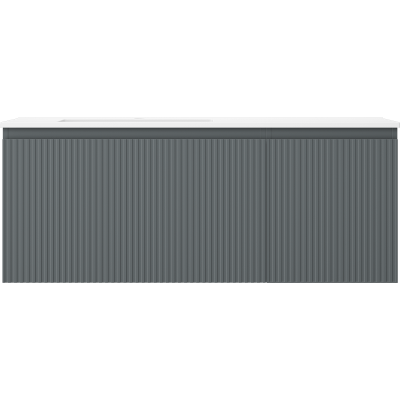 Servantskap med vask 120 cm grafitt matt/hvit matt Mexen Rivel – 91A23-12047-3-BBFF66-W18L01