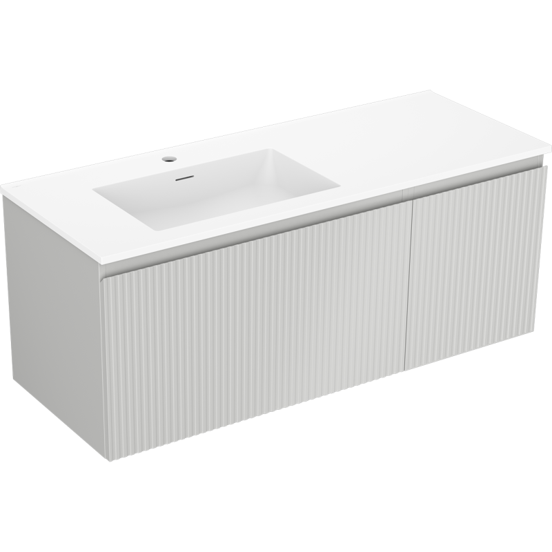 Servantskap med vask 120 cm Mexen Rivel grå matt Otis venstre – 91A23-12047-3-BBFF62-W18L01