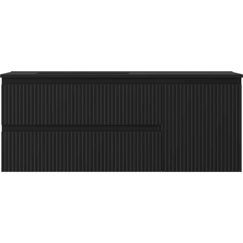 Servantskap med vask 120 cm svart matt Mexen Rivel Otis venstre – 91A23-12047-3-BBFFF71-W18L71