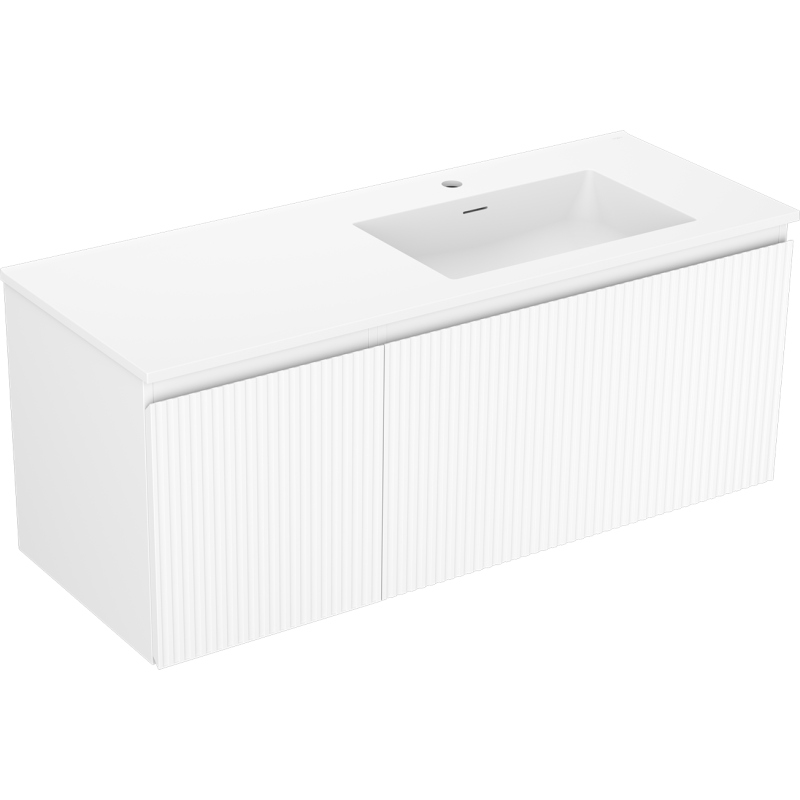 Servantskap med vask 120 cm Mexen Rivel/Otis hvit høyre – 91A23-12047-3-BBFF01-W18P01