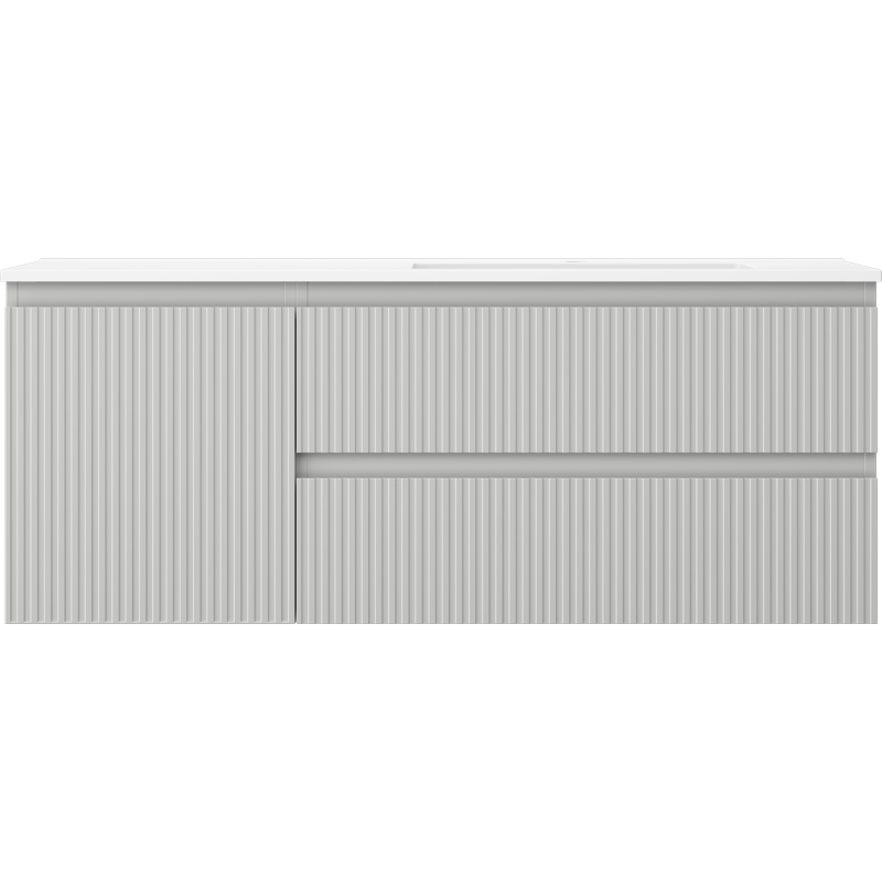 Servantskap med vask 120 cm Mexen Rivel grå/hvit matt høyre – 91A23-12047-3-BBFFF62-W18P01