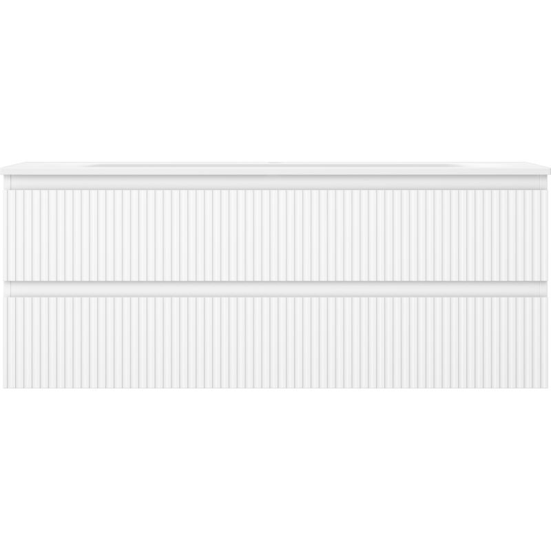 Servantskap med vask 120 cm hvit matt, 2 skuffer Mexen Rivel – 91A20-12047-2-BFF01-W23M01