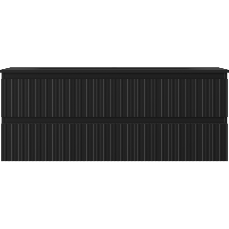 Servantskap med vask 120 cm svart matt, 2 skuffer Mexen Rivel – 91A20-12047-2-BFF71-W23M71
