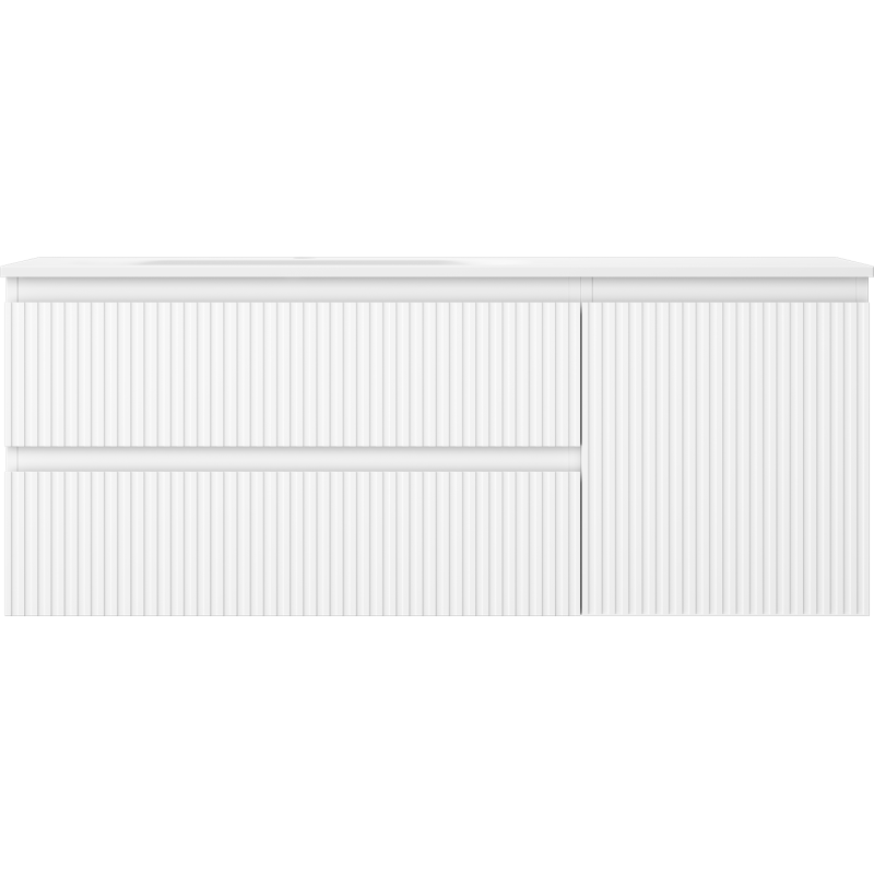 Servantskap med vask 120 cm Mexen Rivel Vela hvit matt venstre – 91A23-12047-3-BBFFF01-W23L01