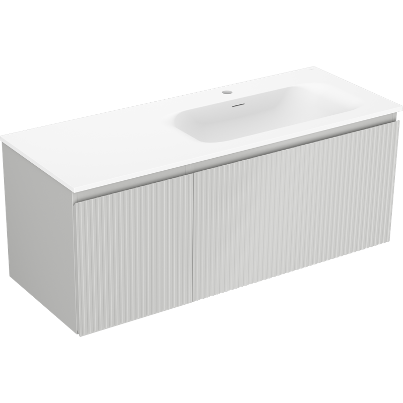 Servantskap med vask 120 cm grå matt Mexen Rivel Vela høyre – 91A23-12047-3-BBFF62-W23P01