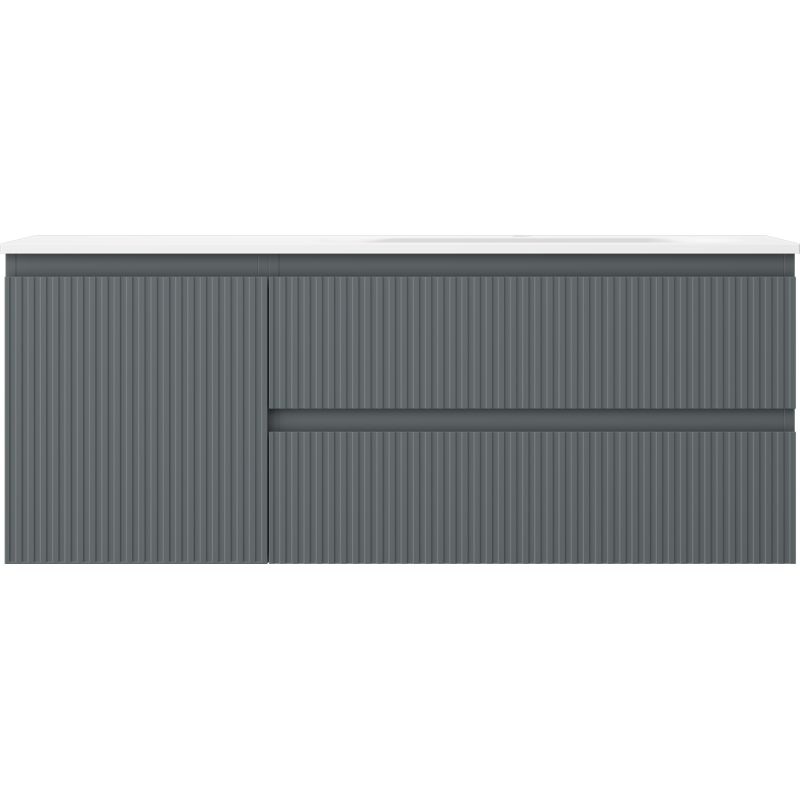 Servantskap med vask 120 cm grafitt/børstet hvit Mexen Rivel – 91A23-12047-3-BBFFF66-W23P01