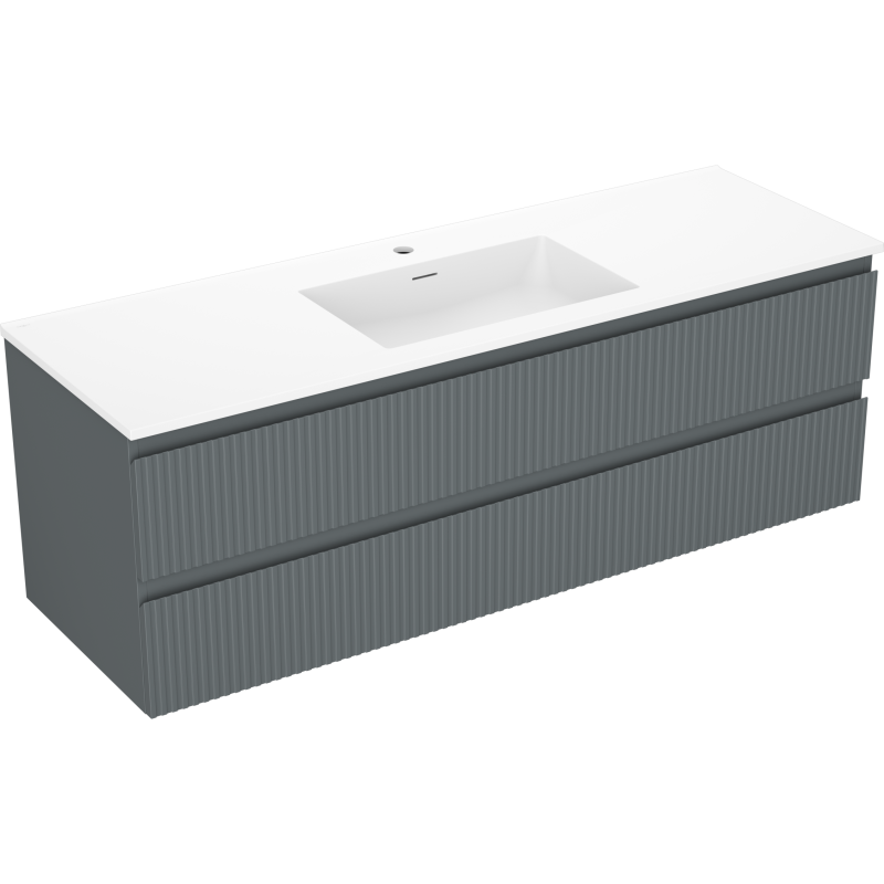 Servantskap med vask Mexen Rivel 140 cm, grafitt/hvit matt – 91A20-14047-2-BFF66-W18M01