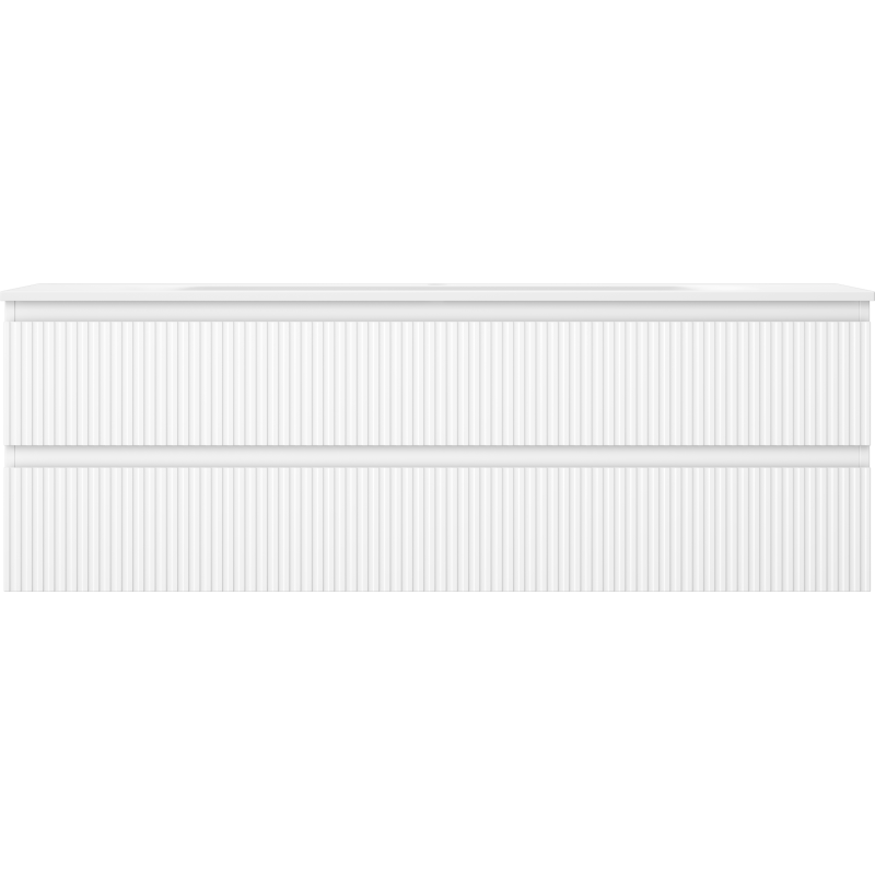 Servantskap med vask 140 cm hvit matt Mexen Rivel Vela, 2 skuffer – 91A20-14047-2-BFF01-W23M01