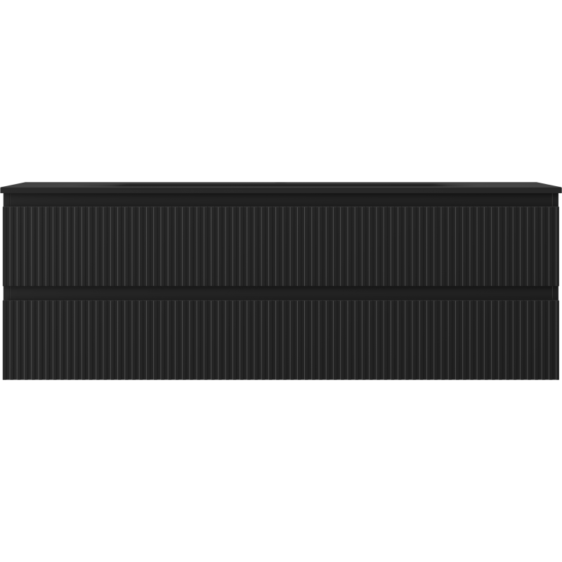 Servantskap med vask 140 cm svart matt, 2 skuffer Mexen Rivel – 91A20-14047-2-BFF71-W23M71