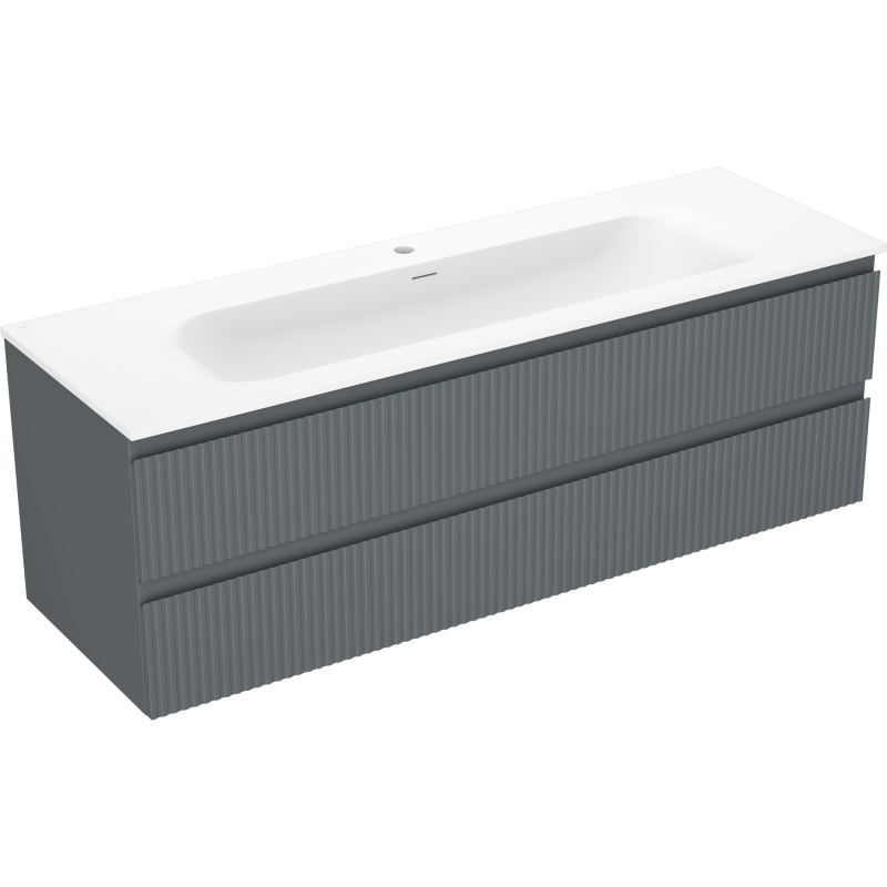 Servantskap med vask 140 cm Mexen Rivel Vela grafitt/hvit matt – 91A20-14047-2-BFF66-W23M01