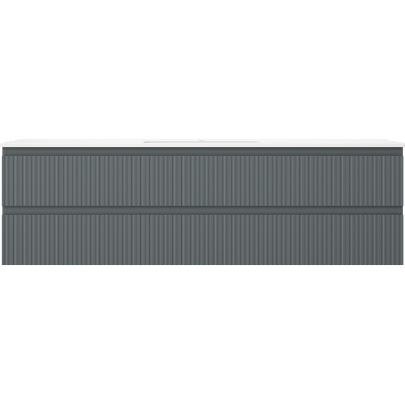 Servantskap med vask 160 cm, grafitt/hvit matt Mexen Rivel – 91A20-16047-2-BFF66-W18M01