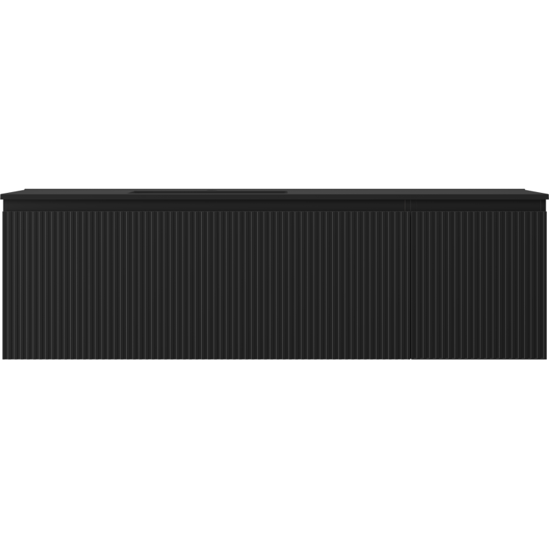 Servantskap med vask 160 cm Mexen Rivel svart matt venstre – 91A23-16047-3-BBFF71-W18L71