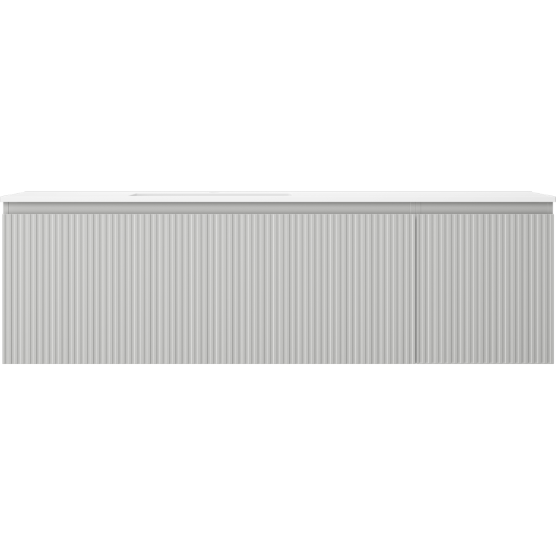 Servantskap med vask 160 cm grå matt/hvit matt Mexen Rivel – 91A23-16047-3-BBFF62-W18L01