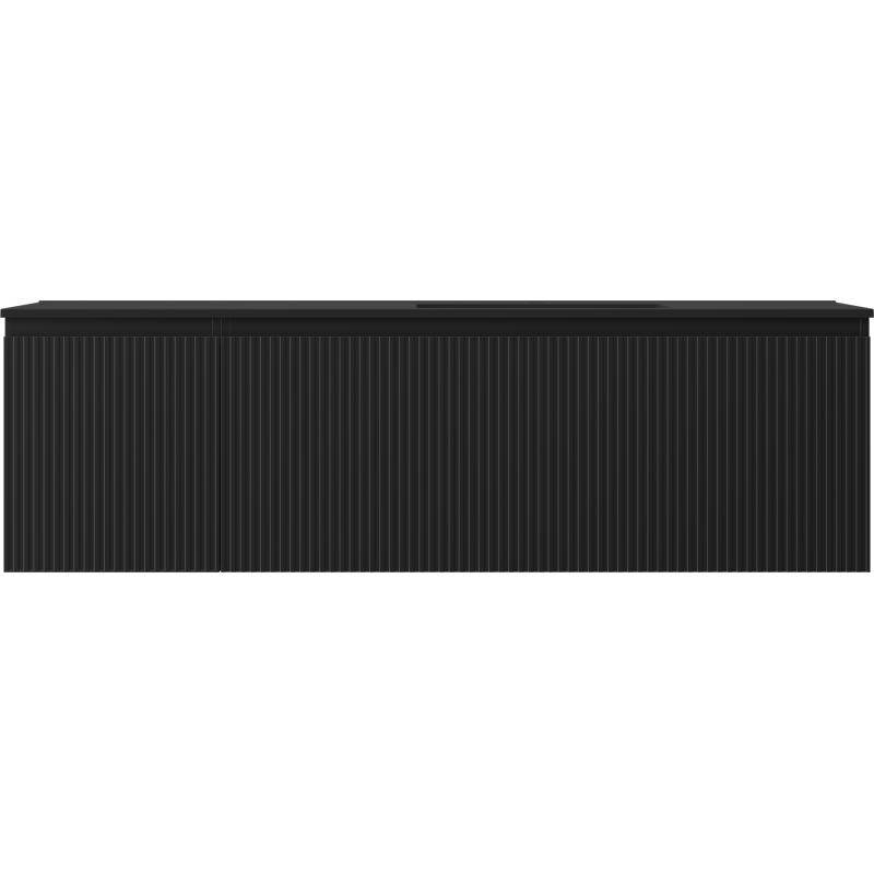 Servantskap med vask 160 cm svart matt Mexen Rivel Otis høyre – 91A23-16047-3-BBFF71-W18P71