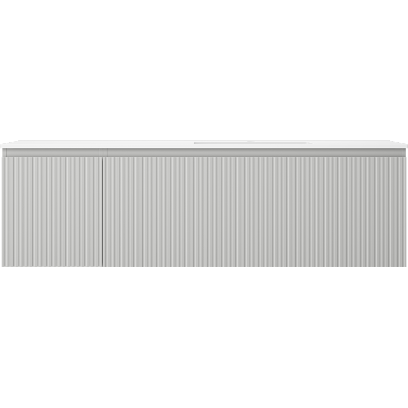 Servantskap med vask 160 cm grå matt/hvit matt Mexen Rivel – 91A23-16047-3-BBFF62-W18P01