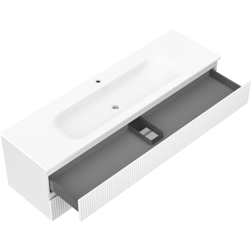 Servantskap med vask 160 cm hvit, hengende Mexen Rivel Vela – 91A20-16047-2-BFF01-W23M01