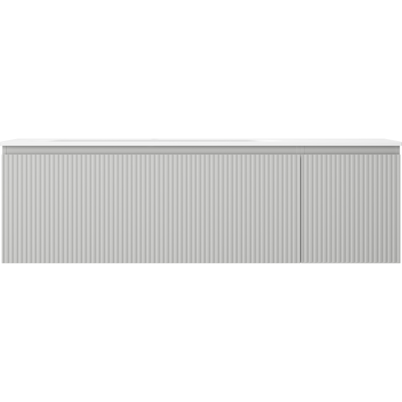 Servantskap med vask 160 cm grå matt Mexen Rivel Vela venstre – 91A23-16047-3-BBFF62-W23L01