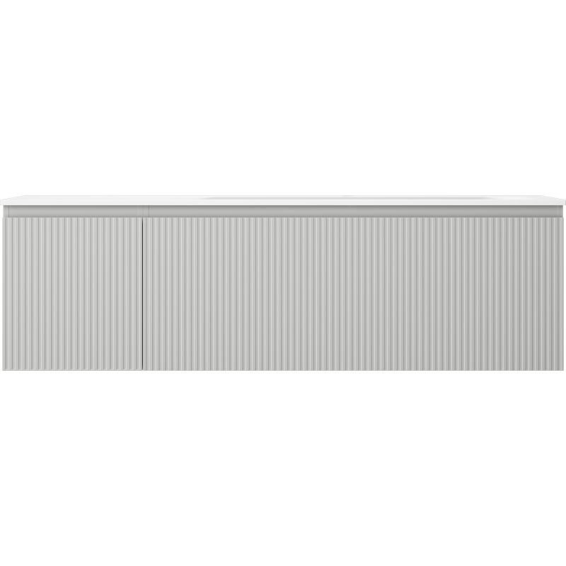 Servantskap med vask 160 cm grå/hvit Mexen Rivel Vela høyre – 91A23-16047-3-BBFF62-W23P01