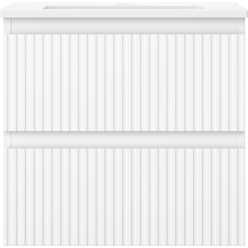 Servantskap med vask 50 cm, hvit matt, 2 skuffer Mexen Rivel – 91A20-05047-2-BFF01-W18M01